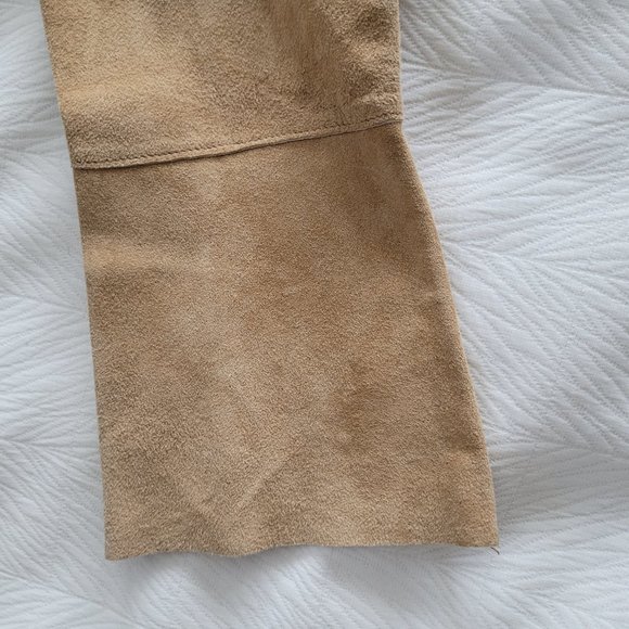 Margaret Godfrey Womens Camel Suede Jacket Blouse size 12 - Picture 9 of 14